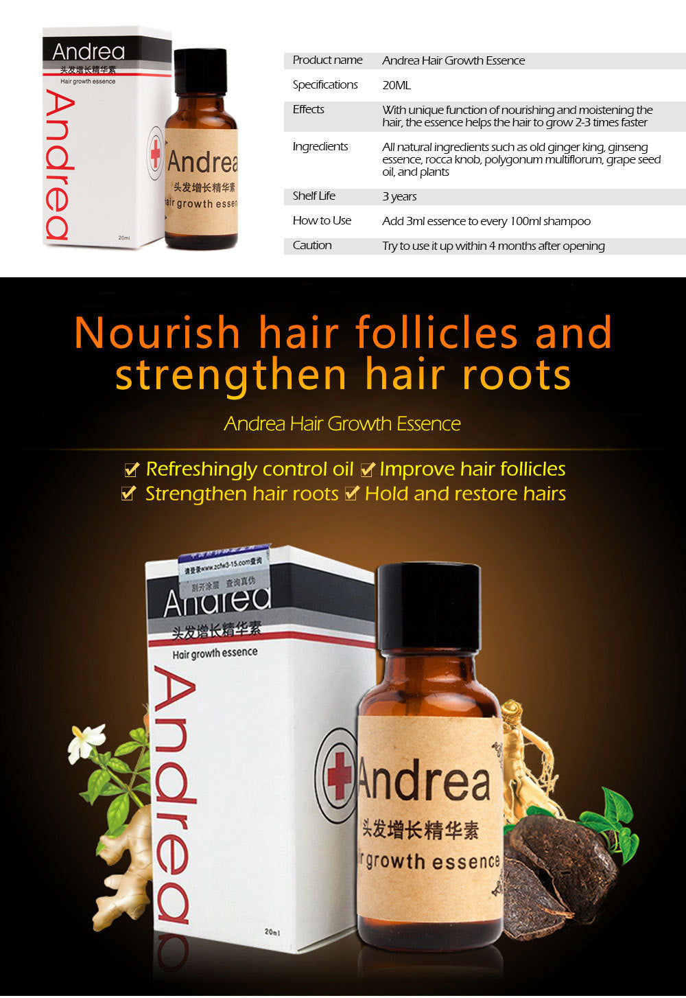 Andrea Hair Growth Serum 20ml